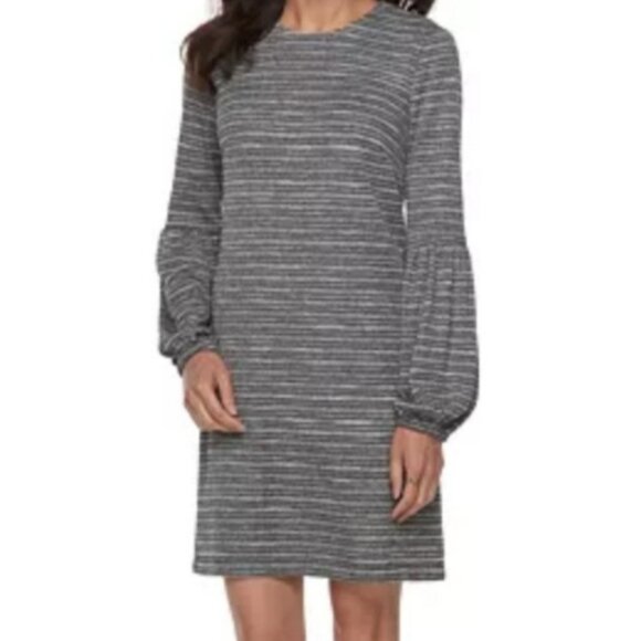 Suite 7 Women's Shift Dress 14 Petite Metallic Black, Silver, Gray Like … - Picture 1 of 8